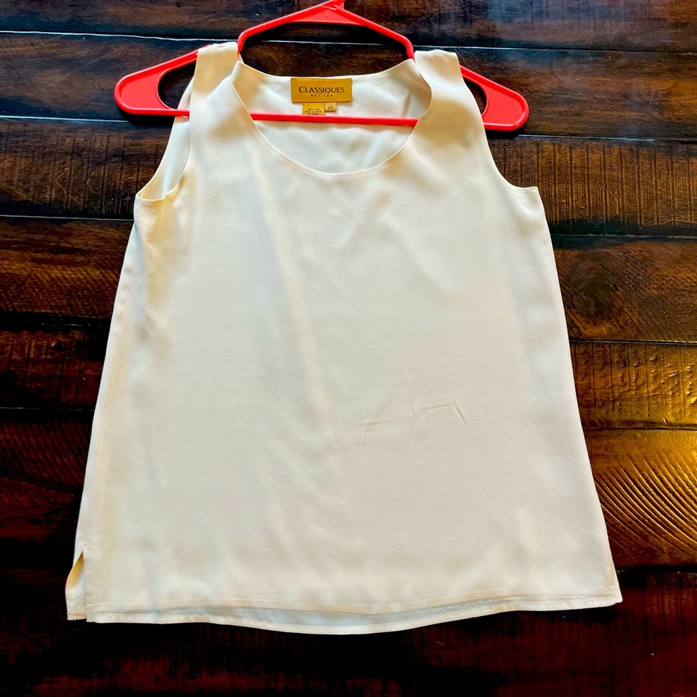 Classiques Entier pale pink silk tank